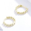 TIFLA Hoop Earrings, Women's Popular, 925 Silver, Round Ball, Ring