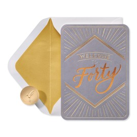 Papyrus 40th Birthday Card (Forty Looks Good on You)