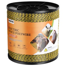Aclastool Electric Fence Wire, 3500ft 1067m, Polywire for Portable Livestock Fencing, 6 Stainless Steel Strands for Reliable Conductivity and Rust Resistance, UV Resistant