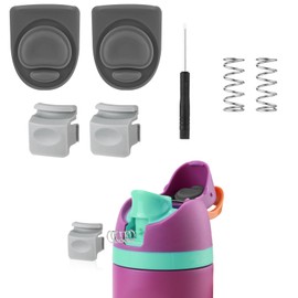 2stk Wasserflaschen Verschluss, 3,6 x 4,1 cm Becherverschluss Kompatibel mit FreeSip 24oz 32oz BPA-freier Flaschenverschluss Dichtungsstopfen für Owala 19/24/32/40oz (Grau)