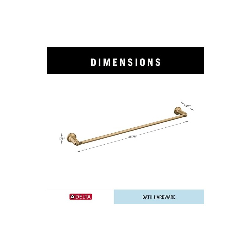 Delta Saylor (1-Pack) 24'' Towel Rack for Bathroom Champagne Bronze