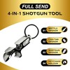 Metal Shotgun Bottle Opener - 4 in 1 Shotgun Tool,