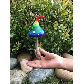 GlitZGlam Magical Miniature Garden 7" Mushroom Collection (3 Pack) - 3 Fairy Garden Beautiful Miniature Mushrooms Included. A Gnome - Fairy Garden Accessory