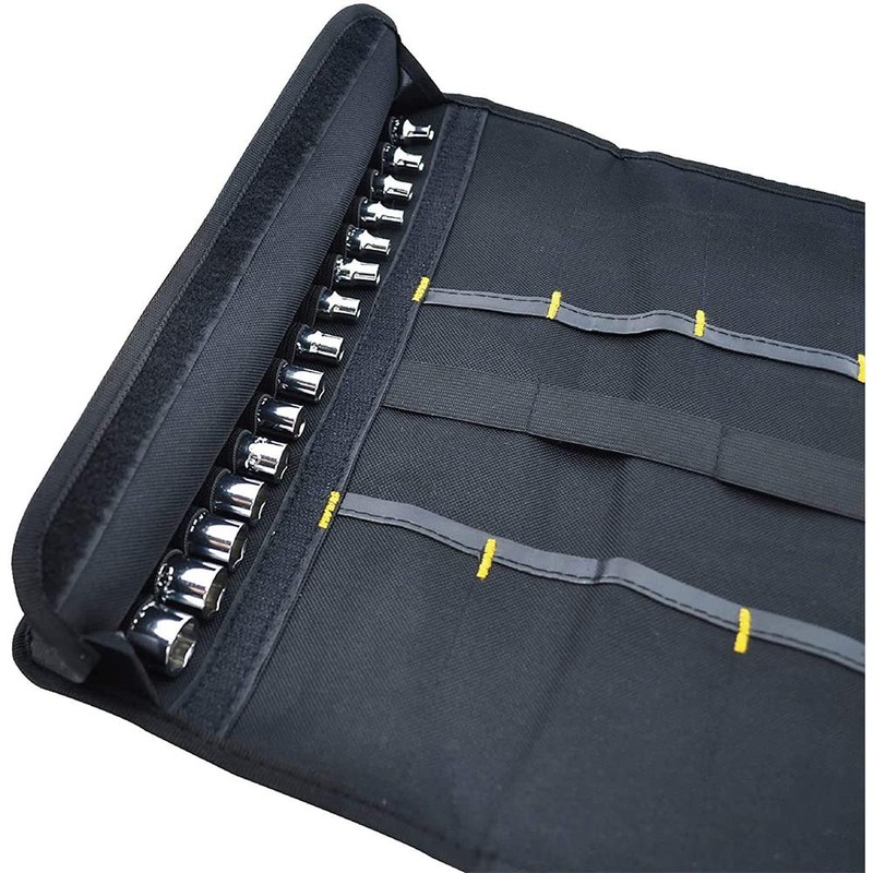 1/2 Pcs Tool Roll Organizer,Pockets Tool Bag Roll,Wrench Pouch Organizer