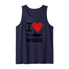 Week of Shark Heart Funny Sharks Shirt Great Discovery Time Tank Top
