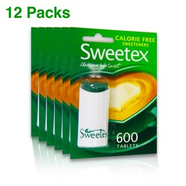 Sweetex Tablets Dispenser 600 Tablets, Pack of 12, Total 7200 tablets