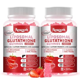 Aouewnk 2 Packs 2500MG Liposomal Glutathione Gummies Supplement