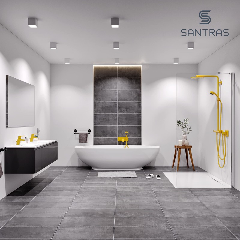 SANTRAS® Hand Held Shower Head with Triple Adjustable Shower Head