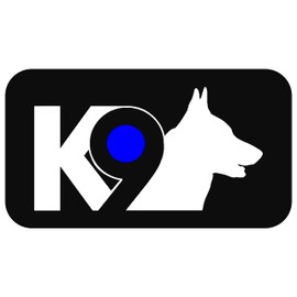 B1128 Blue Dot K-9 German Shepherd Police Dog Decal Sticker