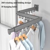 KLEVERISE Retractable Clothes Drying Rack, Wall Mounted Foldable Laundry Clothes