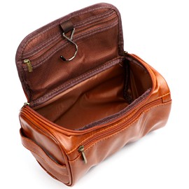 Toiletry Bag Men Leather Toiletry Bag for Men Mens Toiletry Bag for Shaving Kit Mens Toiletry Travel Bag Organizer Trousse De Toilette Voyage Homme Travel Dopp Kit (Toiletry Bag Men（Brown）)