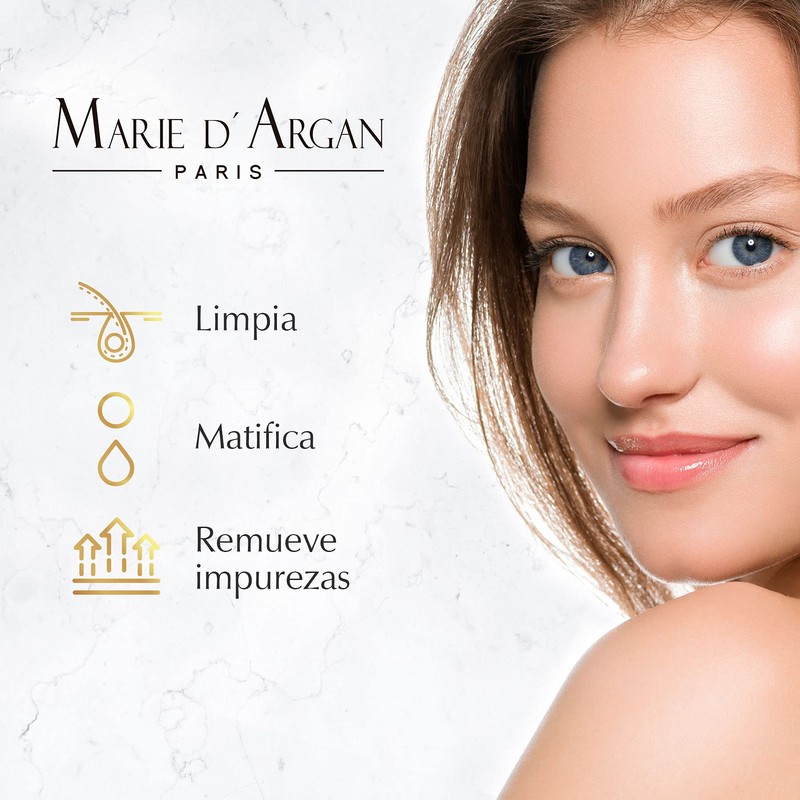 Espuma Limpiadora Purificante para el Rostro Marie d'Argan, con Aloe