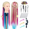 Mannequin Head with Hair, 29'' Training Head Braiding Doll Head
