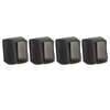 20 Pcs Chair Leg Floor Protector Rectangular Transparent Black Felt
