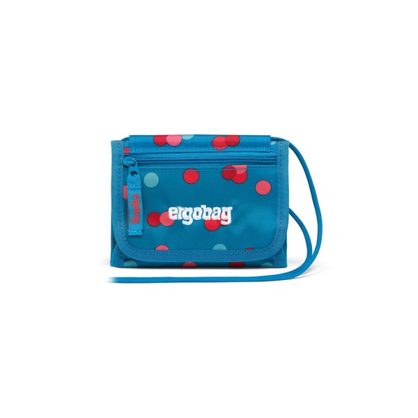 ergobag Neck pouch, change compartment, viewing window, Voltibär - Petrol,