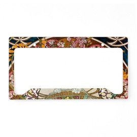 CafePress Mucha License Plate Holder Aluminum License Plate Frame, License Tag Holder