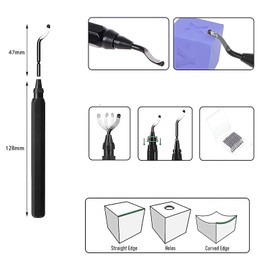 LEOWAY 49Pcs 3D Printer Tool Kit - Deburring Tool, Wire Cutter, Tweezers & Accessories for 3D Printing Model Finishing, Support Removal, Drilling & Smoothing