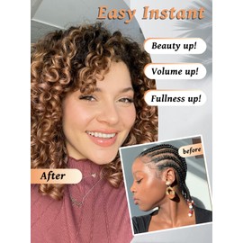 Gowit Gogo Curl Crochet Hair - 8 Inch, 6 Packs Short Curly Brown Deep Ocean Wave Synthetic Crochet Braids (8",OT4/30)
