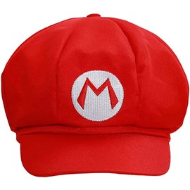 EIKOU New Version Super Mari Bros Unisex Hat Cap Mari Luig Cosplay Hat (Red Cap)