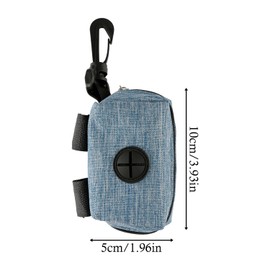 Bojueshaw 2pcs Dog Poop Bag Holder,Portable Dog Waste Bag Dispenser with Hook Clip,for Walking, Outdoor,Travel,Pet Lovers(Grey&Blue)