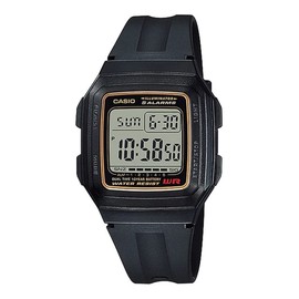 Casio Men's F201WA-9A Black Resin Quartz Watch with Digital Dial