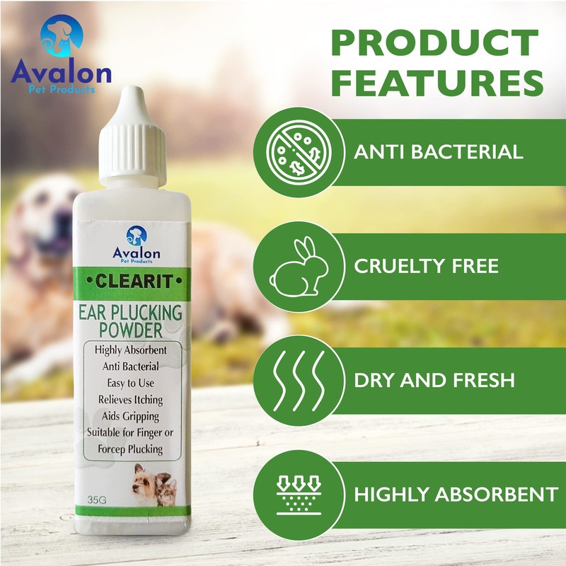 AVALON CLEARIT Ear Plucking/Hair Pulling Removal Powder 35G HELPS KEEP