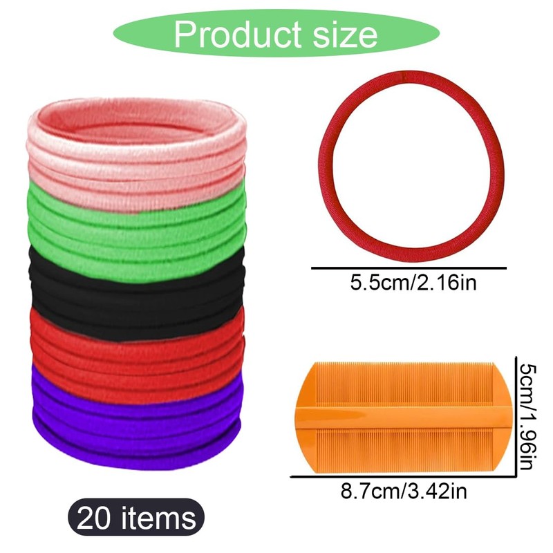 MOLZINY Pack of 40 Anti-Louse Hair Bobbles with Extra Fine