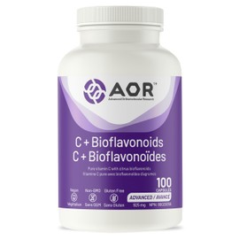 AOR AOR Vitamin C+ Bioflavonoids, 925mg, 100 Capsules 100-Day Supply - Vitamin C Supplement with Ascorbic Acid & Citrus Bioflavonoids - Promote Daily Vitality, Healthy Skin & Circulation - Vegan & Non-GMO
