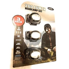 Police Security 200-Lumen headlamp Set, Pkg of 3
