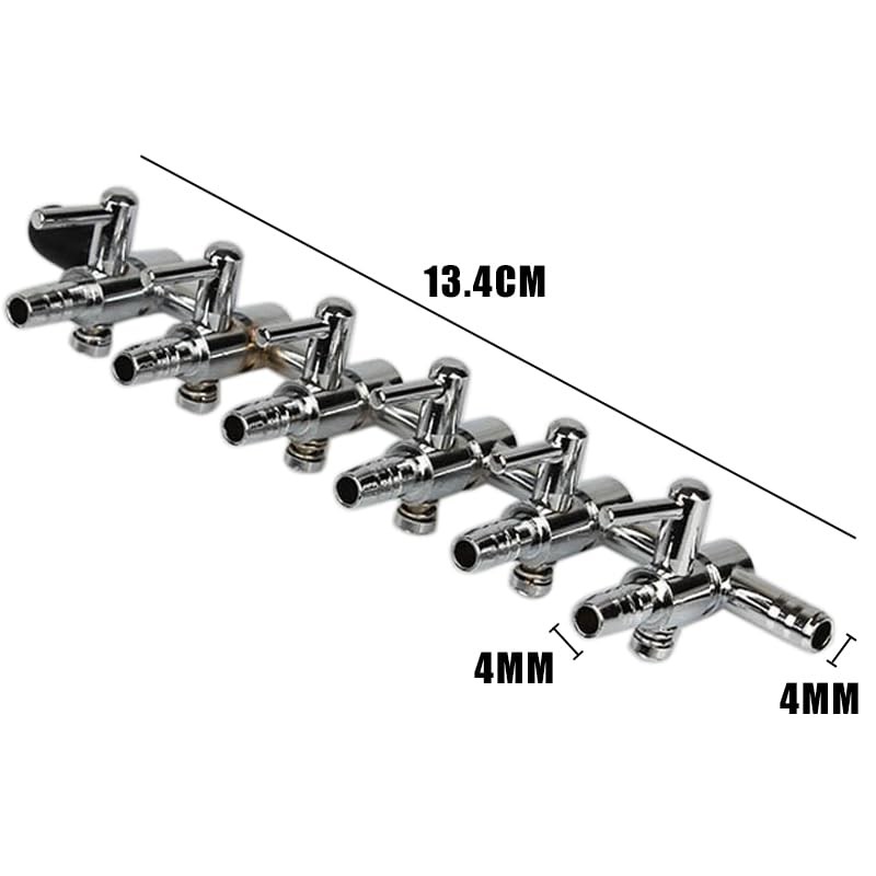 Movoja AQ Air Aquarium Air Distributor, 6 Ways, Continuously Adjustable,