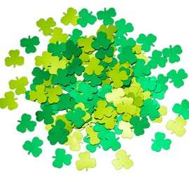 VIEVRE Green Confetti Clover Leaf Decoration 15 g, Large Confetti for Birthday, Wedding or Other Celebration Parties