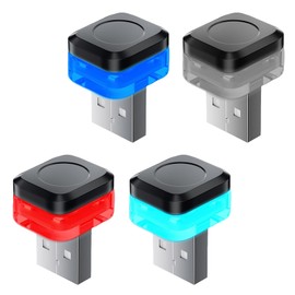 EsiFare Car USB LED Light, 4 Colors, 4 Pieces, Car LED Tape, Mini Light, Lightweight, Car Accessories, Easy Installation, USB Powered Car Light, Atmosphere Light, Lighting, Decorative, Car, Indoor,