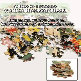 XIECCX Jigsaw Puzzles for Adults 1000 Piece High Challenging DIY Large Puzzle Educational Toy Funny Family Games Unique Home Decor (Horror fiction)