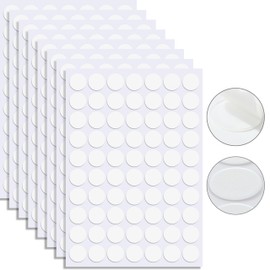 TemBelle 560 PCS Double-Sided Adhesive Dots,Clear Removable Sticky Adhesive Putty,Round Acrylic No Trace Sticky Putty Waterproof Dot Stickers for Wall Hanging Festival Decoration (20mm)