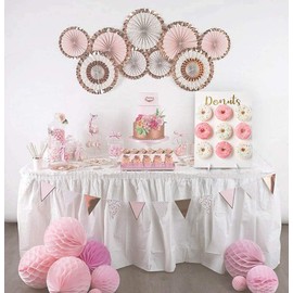 Donut Stand for Party, Donut Wall Holders for Table, Reusable Wood Doughnut Pegboard for Baby Showers, Bridal Shower, Birthday, Wedding, Holds 9 Donuts