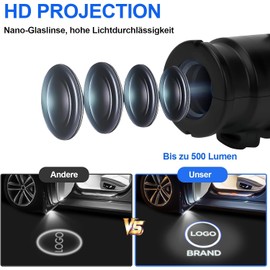 AutoQi For Mercedes CLA C117 X117 CLS C218 X218 Coupe C205 C207 Cabrio A205 A207 LED AMG Projector Entry Lighting Laser Logo Door Light Pack of 2