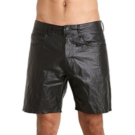 Diesel Men's BMBX-Waykeeki-F Faux Leather Coating Water Denim, Black, Small