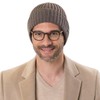 LIERYS Men's Merino Knitted Hat (20 cm Long) - Ribbed