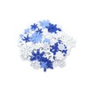 Blue and White Snowflake Mini Foam Pieces Non-Adhesive - 0.7
