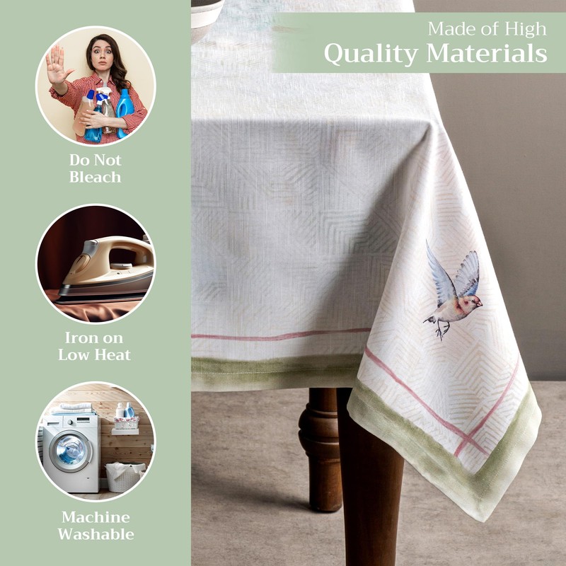 Maison d'Hermine Tablecloth, 100% Cotton, 160 cm x 220 cm,
