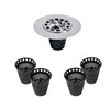 Danco 10529P Chrome Shower Drain Hair Catcher for Stand-Alone Shower,