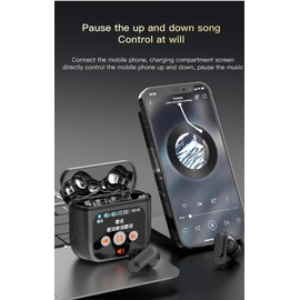 Generic ANC and ENC Noise Canceling Earbuds with smart charging case,6-mic perfect calls with voice control, up to 40hrs of playtime,immersive spational sound,, Black