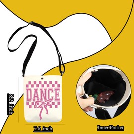 KUIYAI Dancer Crossbody Bag Dancing Lover Gift Dance Team Gift Dance Competition Messenger Bag(dance bow