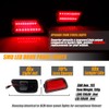 TurningMax 2x Red lens Red LED Rear Bumper Fender Side