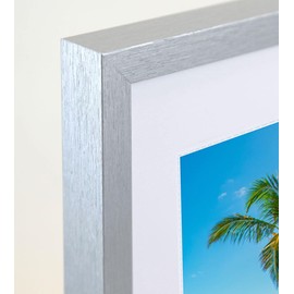 Wooden Picture Frame Plexi Lifestyle Photo Frame Collage Wall Decoration Poster HR25: Colour: Silver | Format: 20 x 30 cm