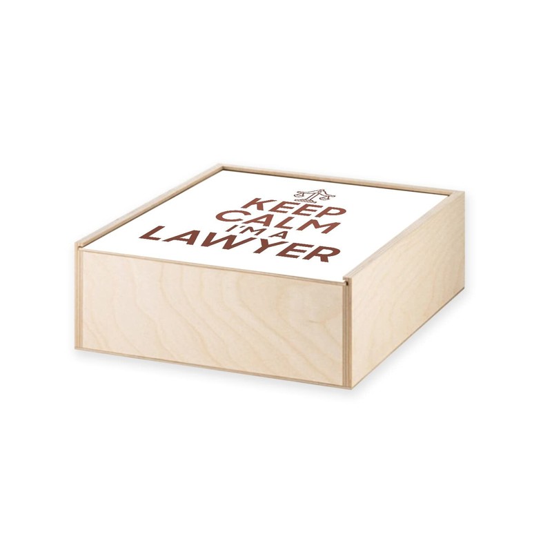 Fabulous Wooden Box - Keep Calm I'm a Lawyer Parody