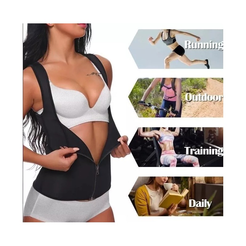 APPLE BEE TT Chaleco Para Sudar Neopreno Faja Efecto Sauna
