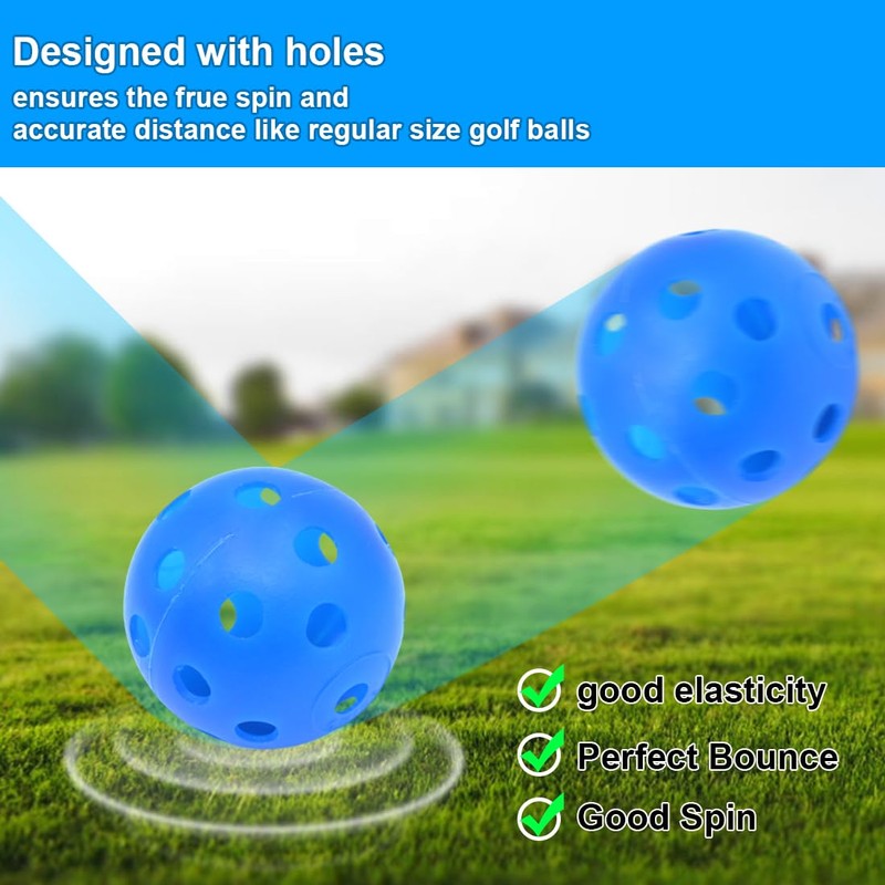 LICQIC 12 Pcs Golf Practice Balls, Air Flow Hollow Practice