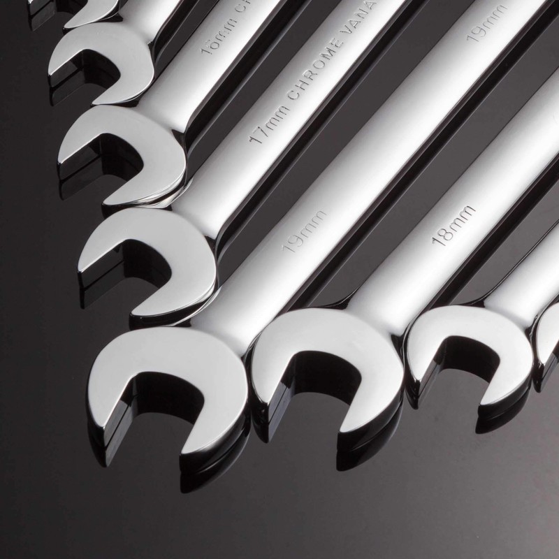 Qnkaa Ratchet Spanner Set Combination Wrench 12 Piece Metric Sizes