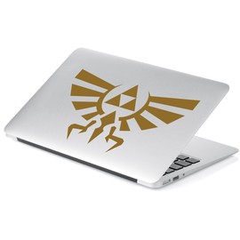 Yoonek Graphics Triforce Decal Sticker for Car Window, Laptop, Motorcycle, Walls, Mirror and More. # 553 (6" x 9.7", Metallic Gold)